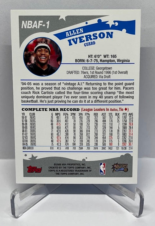 2006 Topps The Finals Allen Iverson Philadelphia 76ers #NBAF-1