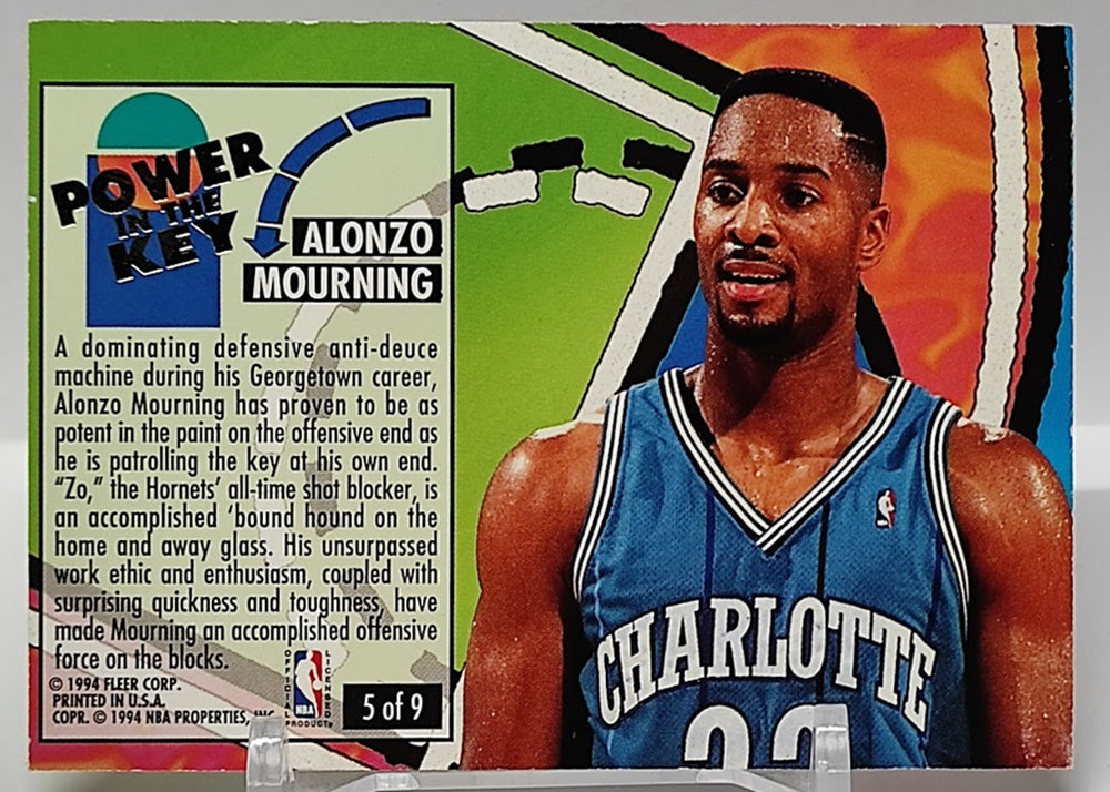 1993-94 Fleer Ultra Power in the Key Alonzo Mourning Hornets *2