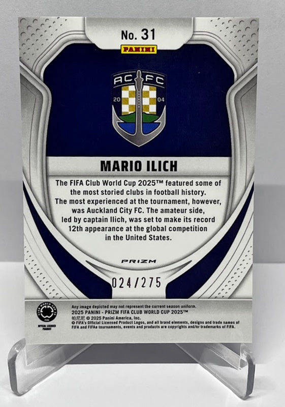2025 Panini Prizm FIFA Club World Cup Blue Seismic Prizm RC Mario Ilich 024/275 #31