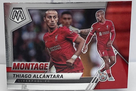 2021-22 Panini Mosaic Premier League Montage Thiago Alcantara Liverpool #18