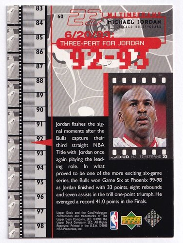 1998-99 Upper Deck Michael Jordan Bulls #60
