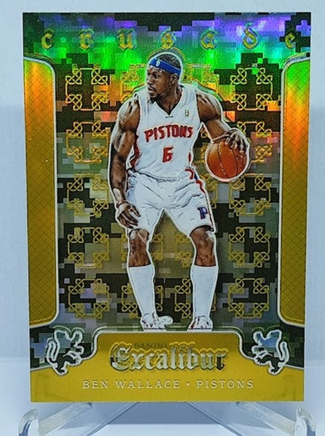 2015-16 Panini Excalibur Crusade Camo Ben Wallace Pistons #83