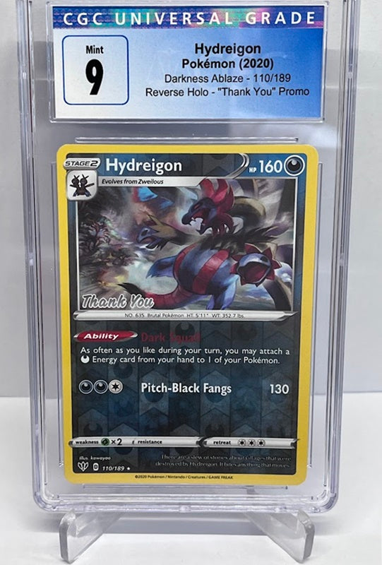 Pokemon Darkness Ablaze Hydreigon Thank You 110/189 Promo CGC 9 #99
