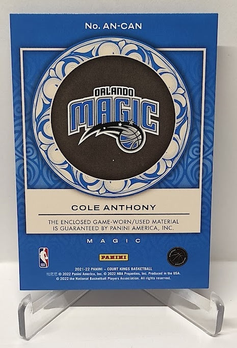 2021-22 Panini Court Kings Art Nouveau Cole Anthony Orlando Magic