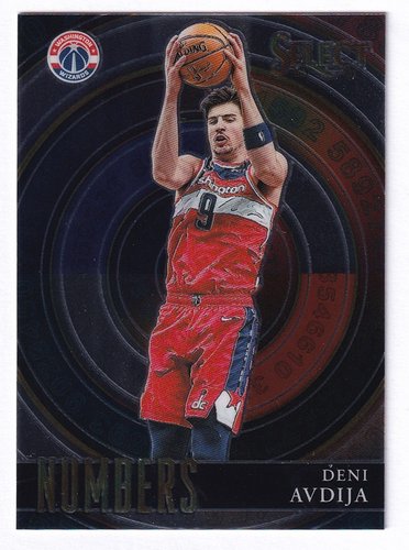 2021 Panini Select Numbers Deni Avdija Wizards #22