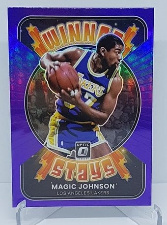 2021-22 Panini Donruss Optic Purple Prizm Magic Johnson Lakers #16