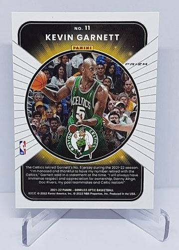 2021-22 Panini Donruss Optic Purple Prizm Kevin Garnett Celtics #11