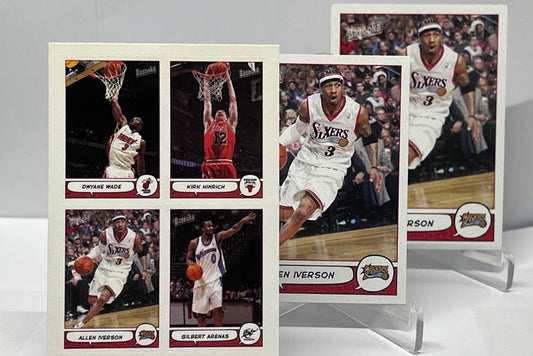 3 Card Lot 2005 Topps Bazooka Allen Iverson Philadelphia 76ers #165 Sticker Mini