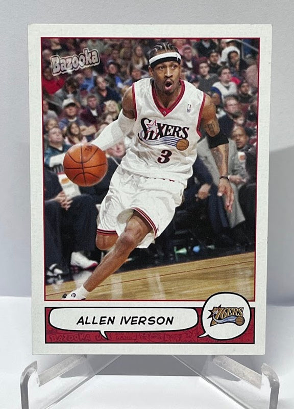 3 Card Lot 2005 Topps Bazooka Allen Iverson Philadelphia 76ers #165 Sticker Mini
