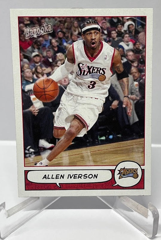 3 Card Lot 2005 Topps Bazooka Allen Iverson Philadelphia 76ers #165 Sticker Mini
