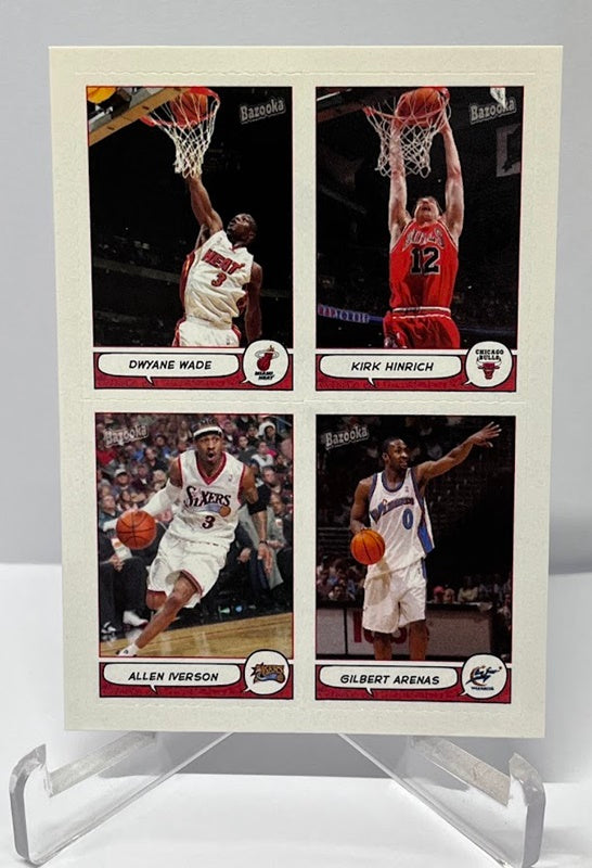 3 Card Lot 2005 Topps Bazooka Allen Iverson Philadelphia 76ers #165 Sticker Mini