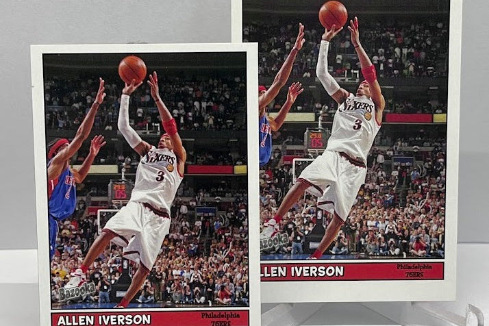 2 Card Lot 2005 Topps Bazooka Allen Iverson Philadelphia 76ers #103
