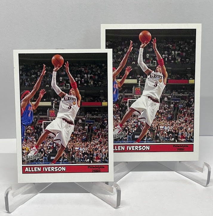 2 Card Lot 2005 Topps Bazooka Allen Iverson Philadelphia 76ers #103