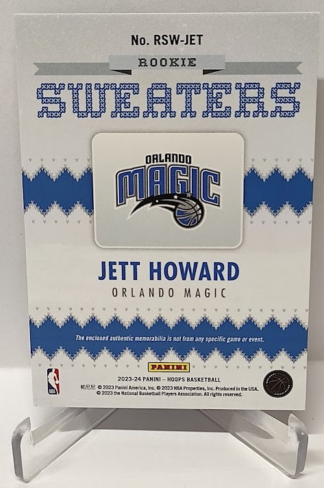 2023-24 Panini NBA Hoops Rookie Sweaters Jett Howard Orlando Magic