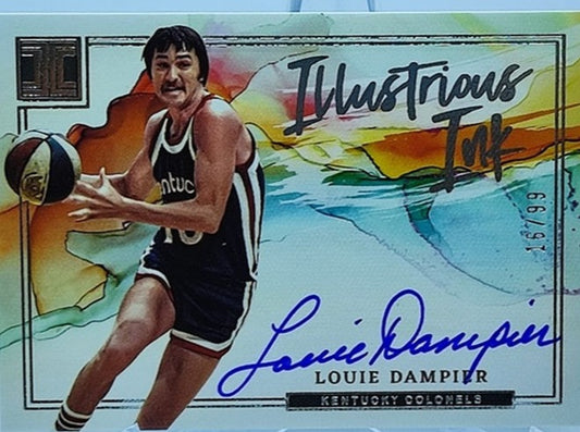 2022-23 Panini Impeccable Illustrious INK Louie Dampier Kentucky 16/99