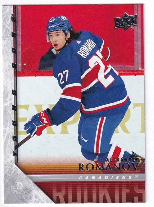 2020-21 Upper Deck Extended Series Young Guns Tribute Alexander Romanov Canadiens