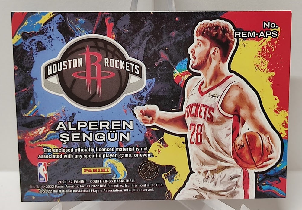 2021-22 Panini Court Kings Rookie Expression Memorabilia Alperen Sengün Rockets