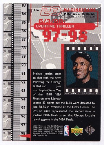 1998-99 Upper Deck Michael Jordan Bulls #116