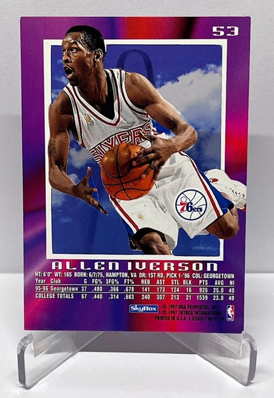1996-97 Skybox E-X2000 Allen Iverson Philadelphia 76ers #53