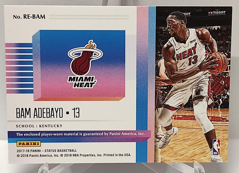 2017-18 Panini Status Rookie Essentials Bam Adebayo Miami Heat