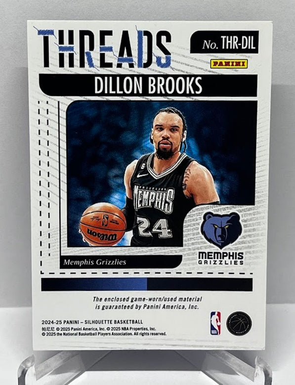 2024-25 Panini Silhouette Threads Dillon Brooks Memphis Grizzlies