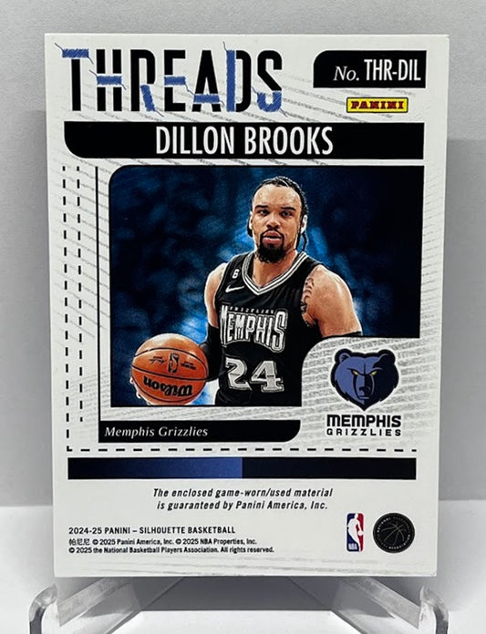 2024-25 Panini Silhouette Threads Dillon Brooks Memphis Grizzlies