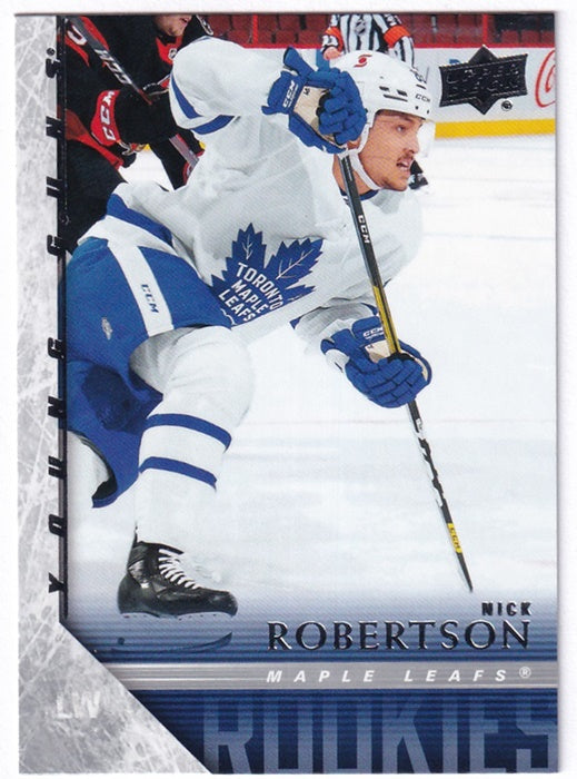 2020-21 Upper Deck Extended Series Young Guns Tribute Nick Robertson Maple Leafs