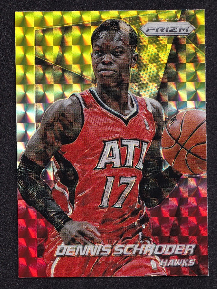 2014-15 Panini Prizm Yellow Red Prizm Dennis Schröder #71 *2