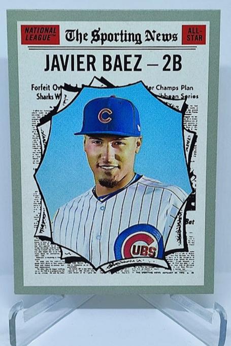 2019 Topps Heritage Javier Baez Chicago Cubs #363