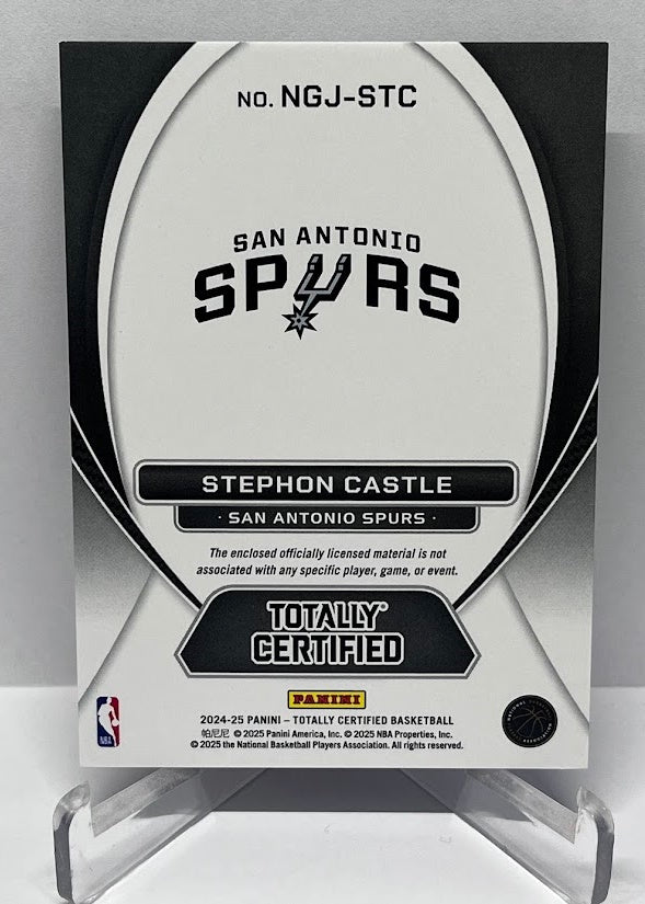 2024-25 Panini Totally Certified New Generation Jerseys RC Stephon Castle Spurs