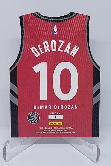 2015-16 Panini Threads Die-Cut Team Threads DeMar DeRozan Toronto Raptors #1