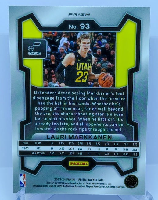 2023-24 Panini Prizm Pink Ice Prizm Lauri Markkanen Jazz #93