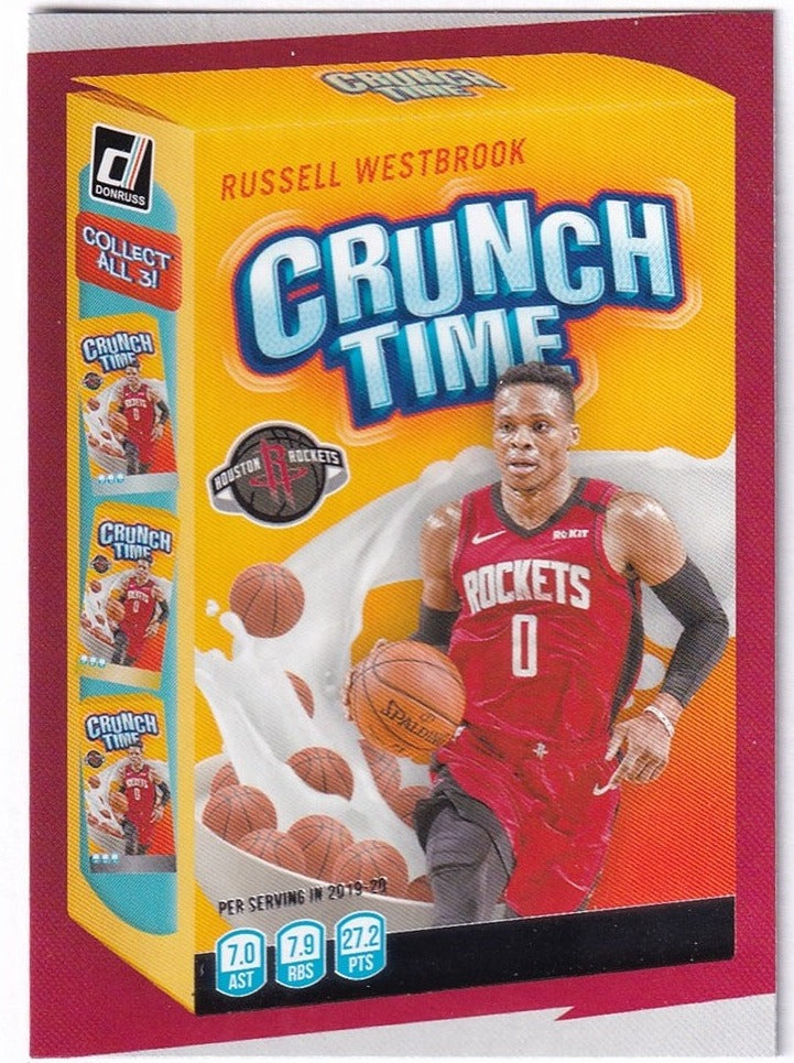 2020-21 Panini Donruss Crunch Time Russell Westbrook Rockets #17