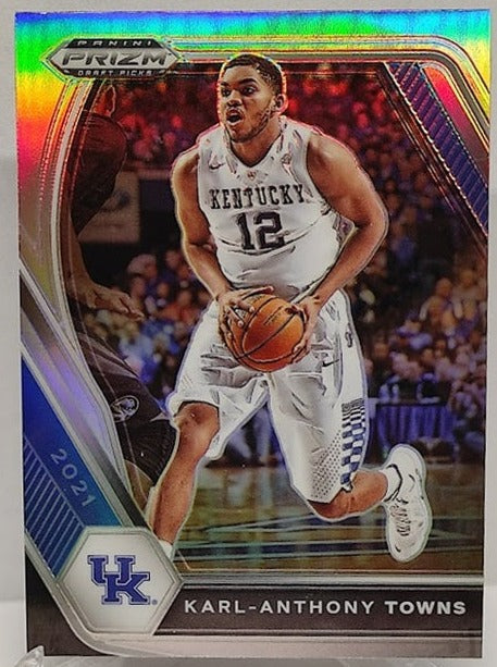 2021 Panini Prizm Draft Picks Silver Prizm Karl-Anthony Towns Kentucky #67