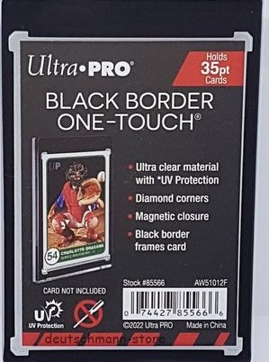 1x Ultra Pro BLACK Border One Touch Magnetic Card Holder 35pt