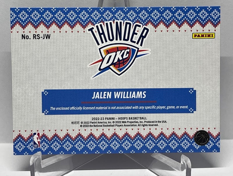 2022-23 Panini Hoops Rookie Sweaters Jalen Williams OKC