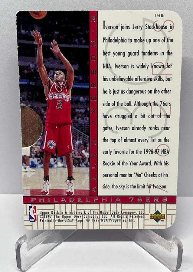 1997 Upper Deck SP Inside Info Allen Iverson Philadelphia 76ers #IN5