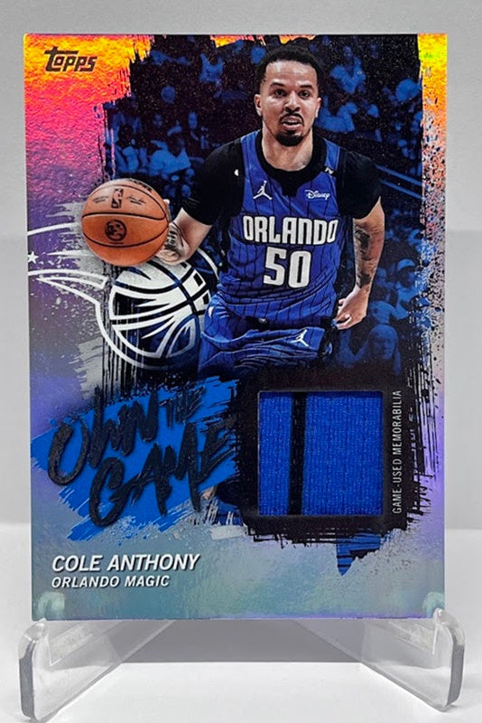2025 Topps Own The Game Relic Cole Anthony Orlando Magic