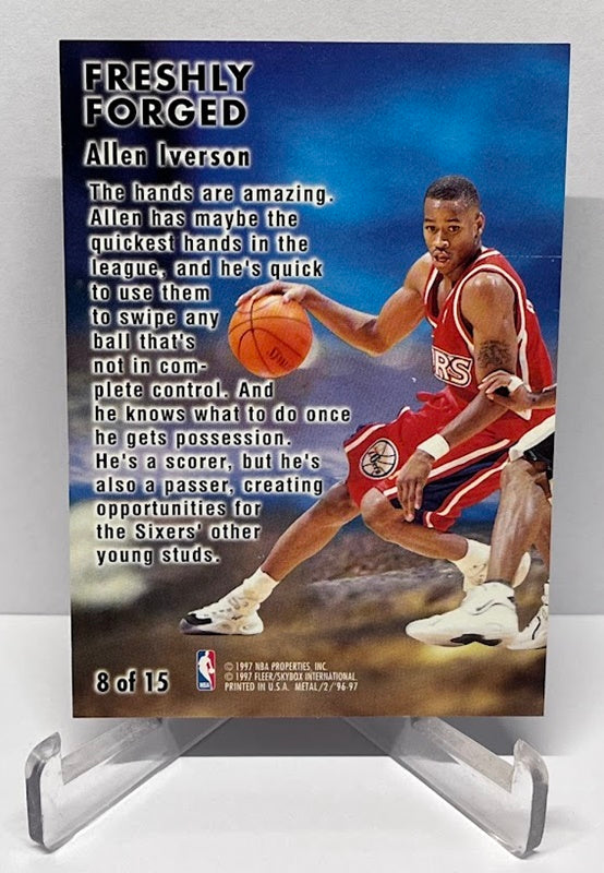 1996-97 Fleer Metal Freshly Forged Allen Iverson Philadelphia 76ers #8
