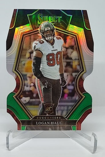 2022 Panini Select Prizm Die-Cut RC Logan Hall Buccaneers *1