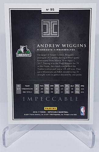 2016-17 Panini Impeccable Andrew Wiggins Timberwolves 01/25 #95