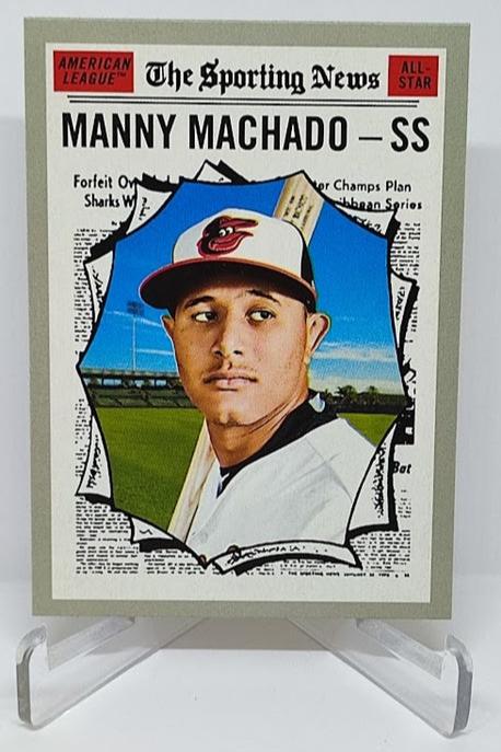 2019 Topps Heritage Manny Machado Baltimore Orioles #354