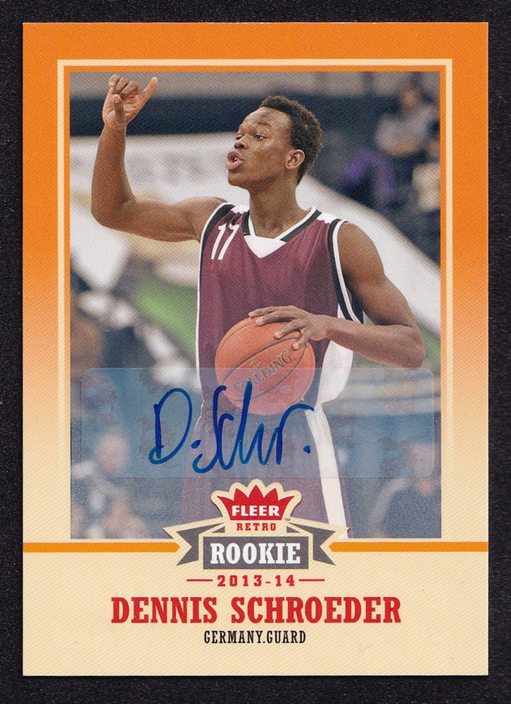 2013-14 Fleer Retro Autograph Rookie RC Dennis Schröder #52 *2