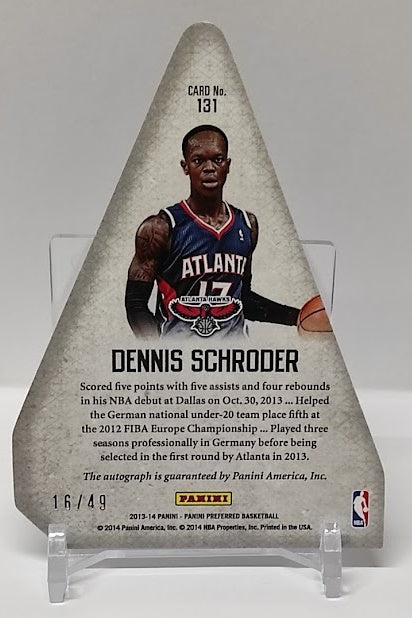 2013-14 Panini Preferred Crown Royale RC Dennis Schröder 16/49 *2