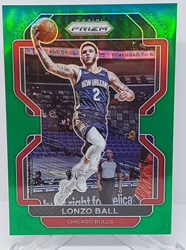 2021-22 Panini Prizm Green Prizm Lonzo Ball Bulls #69