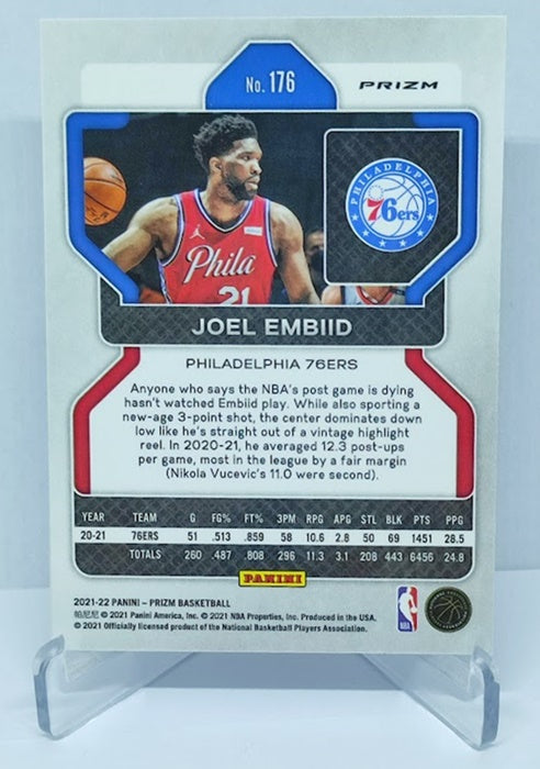 2021-22 Panini Prizm Silver Prizm Joel Embiid 76ers #176