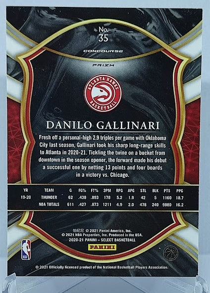 2020-21 Panini Select Silver Prizm Danilo Gallinari Hawks #35