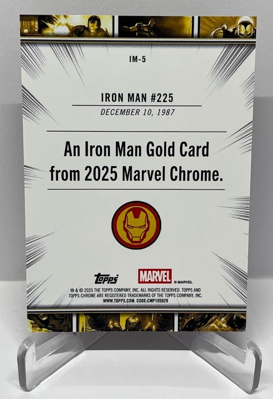 2025 Topps Chrome Marvel Iron Man Gold Iron Man Total War #225 1987 #5 *7