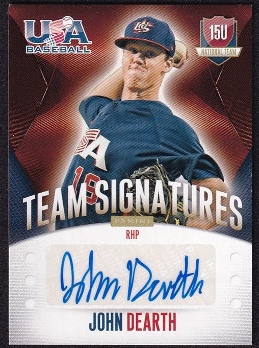 2014 Panini USA Baseball National Team Signatures John Dearth 010/299