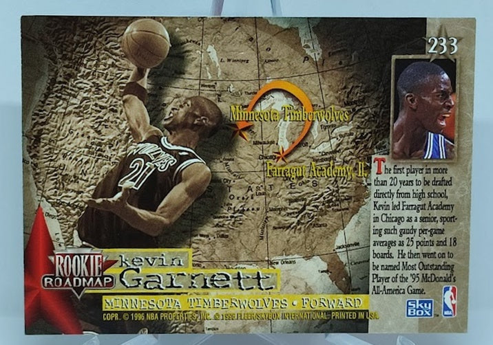 1996 Skybox Rookie Kevin Garnett Minnesota #233